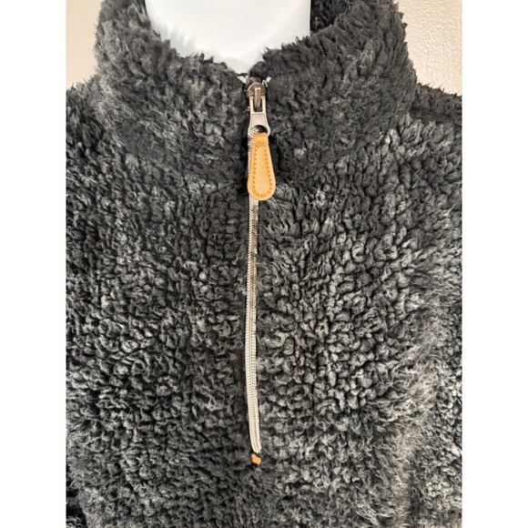 Simply Southern 1/4 Zip Sherpa Fleece Pullover Mock Neck Jacket Gray Women Sz S - Picture 2 of 9